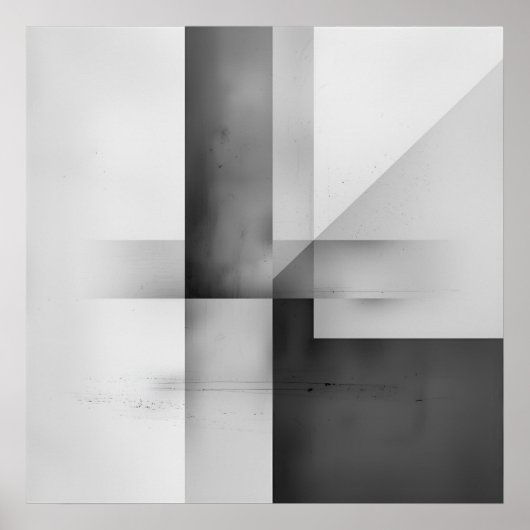 Gegenbilanz - Minimalistische graue Skala Ar Poster (Vorne)