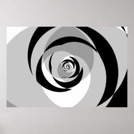 Gegenläufige logarithmische Spiralen konvergieren Poster
