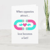 Gegensätze Attraktive Liebe Karte (Vorderseite)