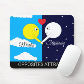 Gegensätze: Sonne & Mond Mousepad (Mit Mouse)