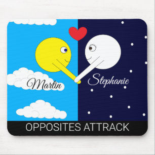 Gegensätze: Sonne & Mond Mousepad