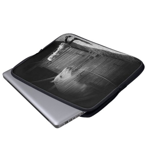 Gegenseitige Neugier Laptopschutzhülle (Vorne Knopf)