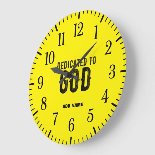 GEGENSTAND DES GEGENWÄRTIGEN GELBEN COOLEN SCHWARZ GROßE WANDUHR (Winkel)