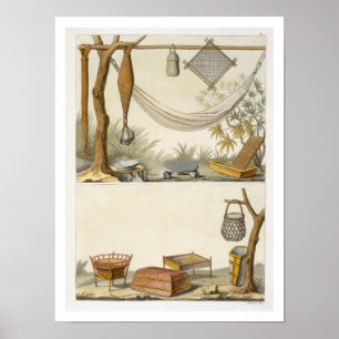 Gegenstände, die amerikanischem Ureinwohner (Farb Poster