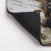 Gegenstände von des 19. Jahrhundertsdesk eines Mousepad (Ecke)