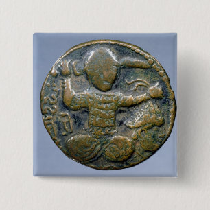 Gegenstücck der Münze behelmten Türken darstell Button
