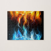 Gegenteil-Gesichts-Konzept Puzzle (Horizontal)