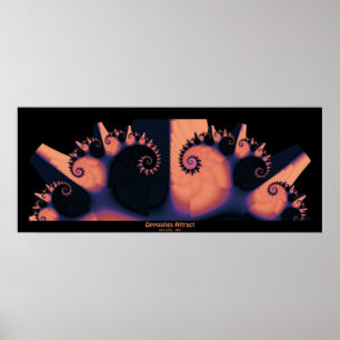 Gegenteile ziehen an poster