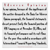 "Gegenteilige Ansicht " Poster (Vorderseite)