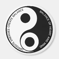 Gegenüber den Energien, schaffen Sie Balance Yin Y