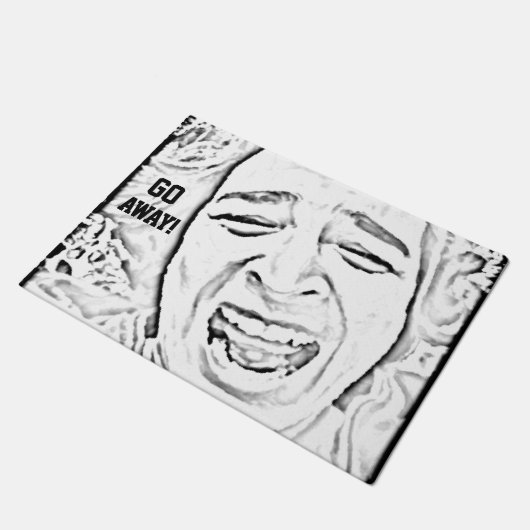 GEGENÜBER DER Unglaublich witzig Zierwand Fußmatte (Schrägansicht)