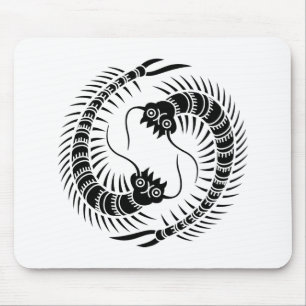 Gegenüberliegende Hundertfüßer-Kreis Mousepad