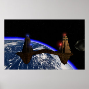 Gegenüberstellen der Welten Poster