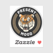 Gegenwart Stimmung Angry Tiger Aufkleber (Blatt)