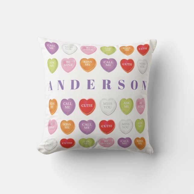 Gegenwärtig Herz Valentine Pillow Kissen (Vorderseite)