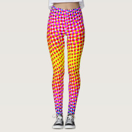 Gegenwärtig rosa gelbe Pixel Leggings