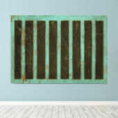 Gegenwärtig türkisfarbene Luftmatratze Leinwanddruck (Insitu (Holzboden))