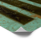 Gegenwärtig türkisfarbene Luftmatratze Poster (Ecke)