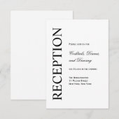 GEGENWÄRTIGE Empfang-Karten Begleitkarte (Vorne/Hinten)