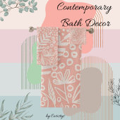 Gegenwärtige Formen Blush Pink und Weiß Handtuch Badhandtuch Set