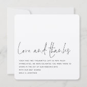 Gegenwartige Liebe Dank Foto Hochzeit Dankeskarte (Vorderseite)