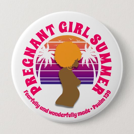 GEGENWÄRTIGE MÄDCHERSOMMERKLICHE Christliche Mama Button (Vorderseite)