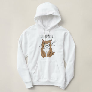 Gegenwärtige Stimmung Meh lustige mürrische Katz Hoodie