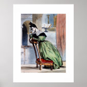 Gegenwärtige Viktorianische Lady in Green - elegan Poster (Vorne)