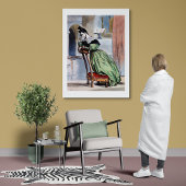 Gegenwärtige Viktorianische Lady in Green - elegan Poster