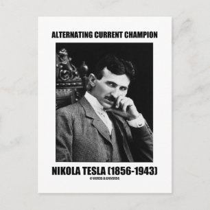 Gegenwärtiger Champion Nikola Tesla Postkarte