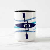 Gegenwärtiger Kajak Zweifarbige Tasse (Mittel)