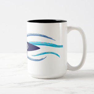 Gegenwärtiger Kajak Zweifarbige Tasse
