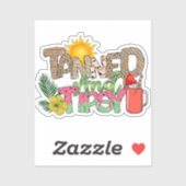 Gegerbt und Tipsy | Fun Summer Party Design Aufkleber (Blatt)