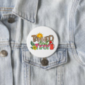 Gegerbt und Tipsy | Fun Summer Party Design Button (Beispiel)