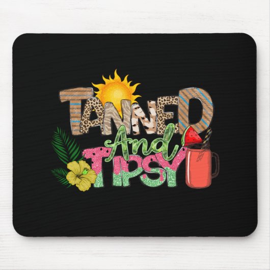 Gegerbt und Tipsy | Fun Summer Party Design Mousepad (Vorne)