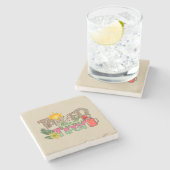 Gegerbt und Tipsy | Fun Summer Party Design Steinuntersetzer (Seitenansicht)