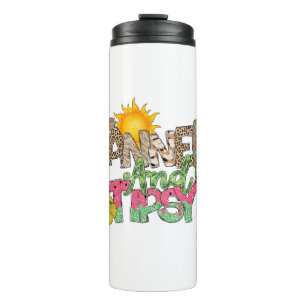 Gegerbt und Tipsy Fun Summer Party Design Thermosbecher