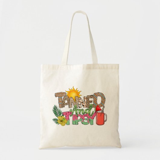 Gegerbt und Tipsy | Fun Summer Party Design Tragetasche (Vorne)
