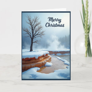 Geglättete Weihnachtskarte mit Baum Karte