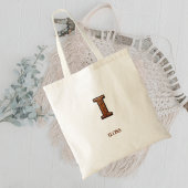 Geglättete Western-Lederinitialen-Monogramm I Tragetasche