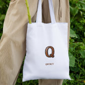 Geglättete Western-Lederinitialen-Monogramm Q Tragetasche