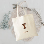 Geglättete Western-Lederinitialen-Monogramm Y Tragetasche