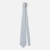 Geglättetes blaues Minimal-Windowpane-Karo-Quadrat Krawatte (Vorderseite)