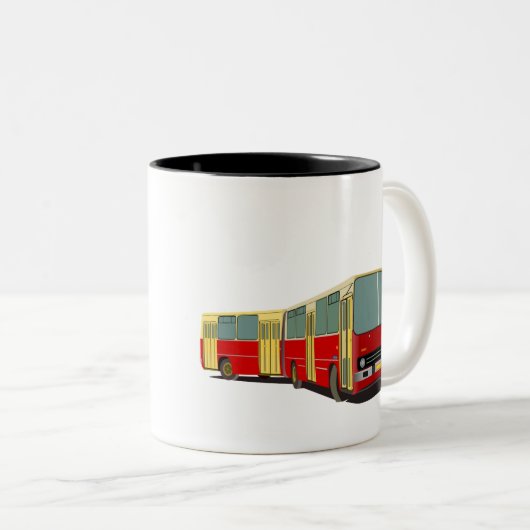 Gegliederter Bus Ikarus 280 Zweifarbige Tasse (VorderseiteRechts)