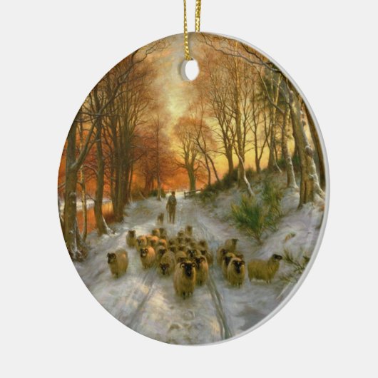 Geglüht mit Tönungen der Abends-Stunden Keramikornament (Links)