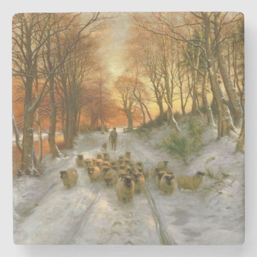 Geglüht mit Tönungen der Abends-Stunden Steinuntersetzer (Vorderseite)