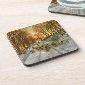 Geglüht mit Tönungen der Abends-Stunden Untersetzer (Linke Seite)