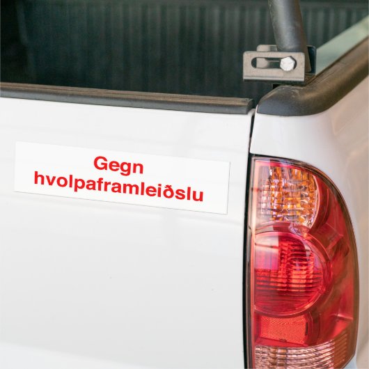 Gegn hvolpaframleiðslu autoaufkleber (Auf Lkw)