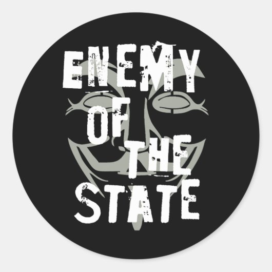 Gegner des Staat Anonymous #resists Runder Aufkleber (Vorderseite)