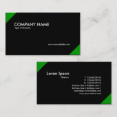 Gegnerische Ecken - grün und schwarz Visitenkarte (Vorne/Hinten)